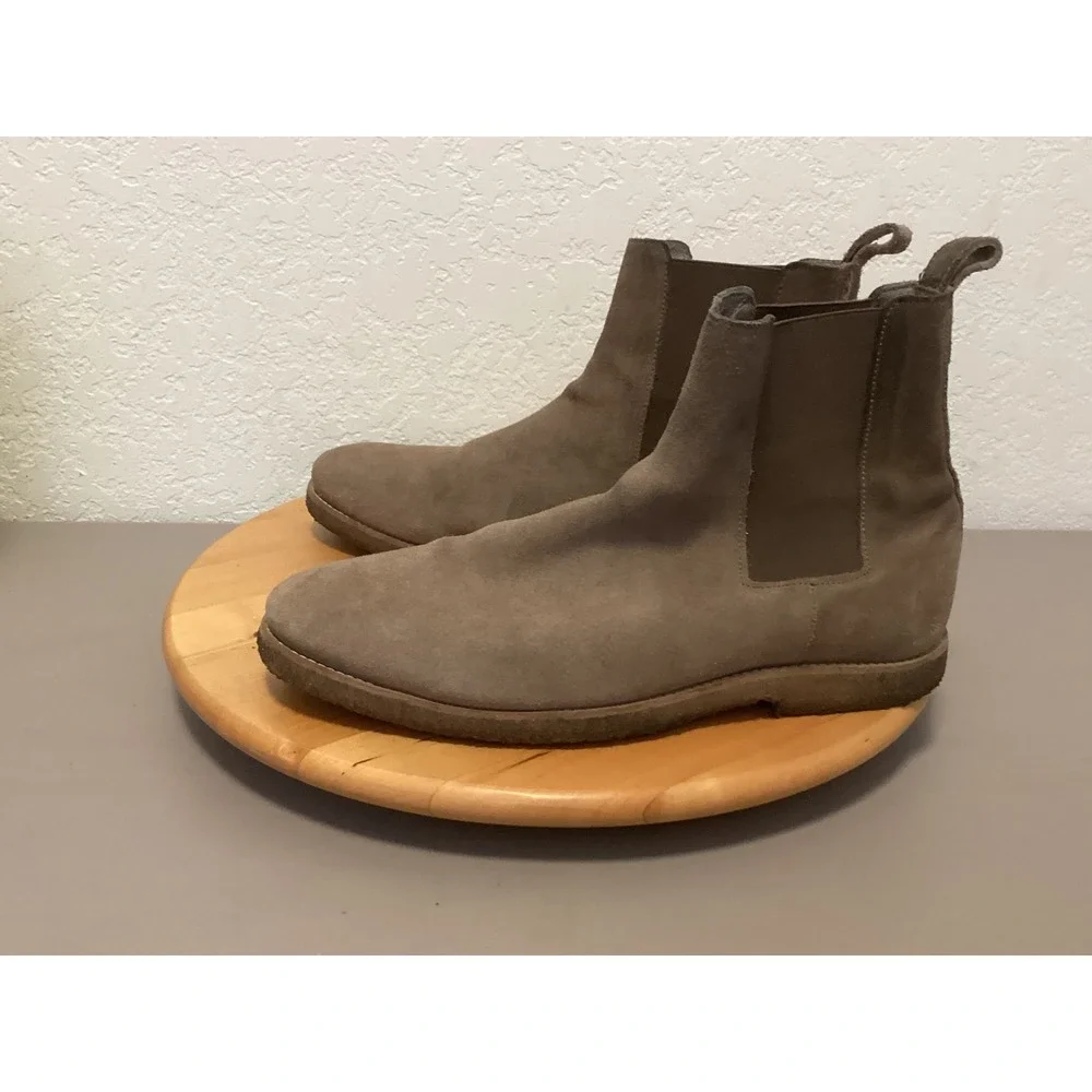 AllSaints Chelsea Boots‎ Mens 42 / 11 Taupe Brown Suede Crepe Sole Rhett Slip-on
